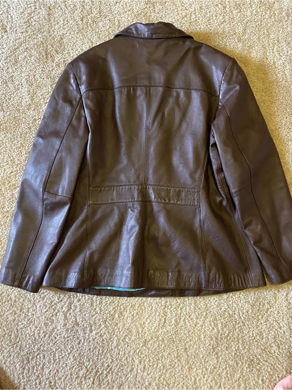 Wilsons Leather Women's Dark Brown Leather Blazer Jacket Y2k - Picture 3 of 5
